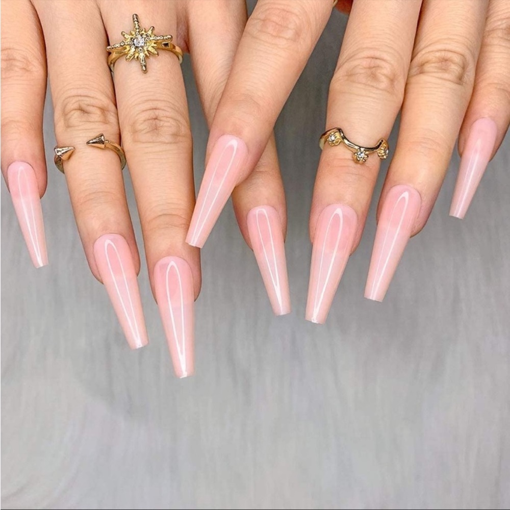 Rose Ballerina Coffin Press On Set Nails *NEW*